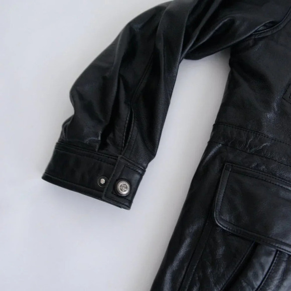 Christopher Rand Black Leather Zip-Up – Size Medium - Picture 9 of 14